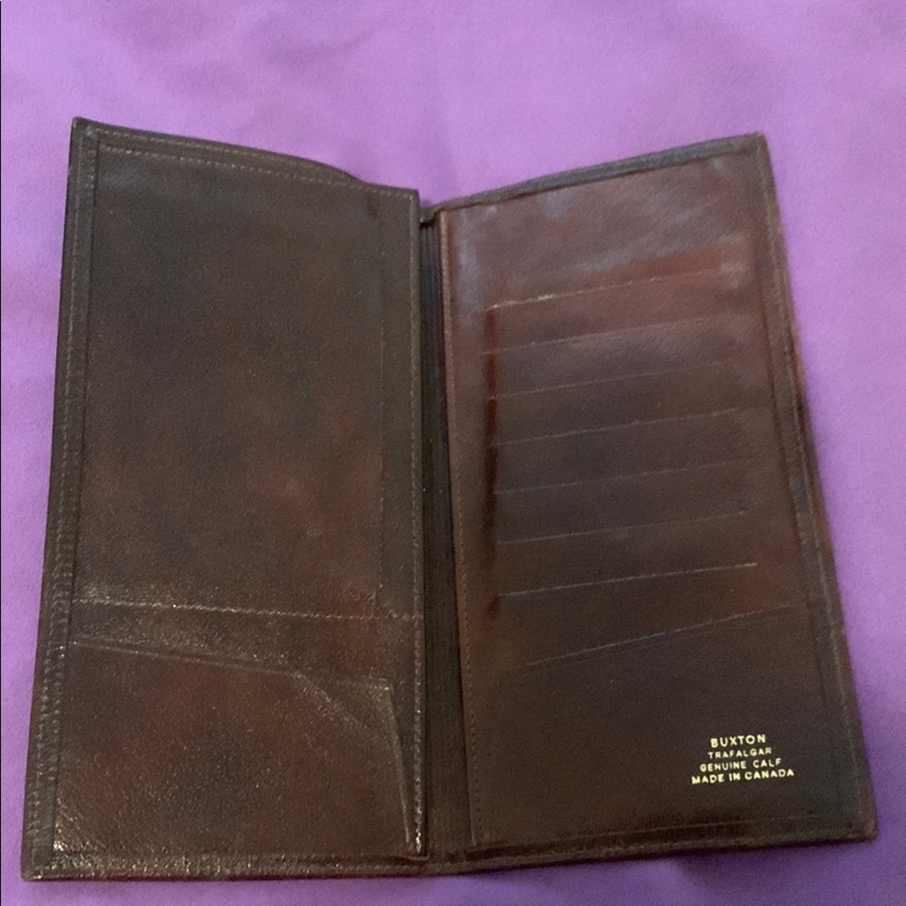Vintage Buxton Brown Key Card Holder Leather Accessory
